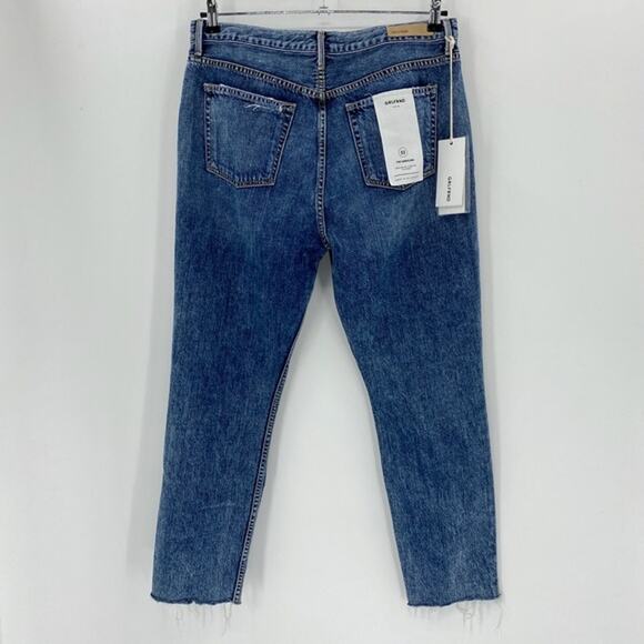 New GRLFRND Jeans Karolina High Waist Size 32 Skinny Raw Hem Crop Button Fly - Picture 4 of 14